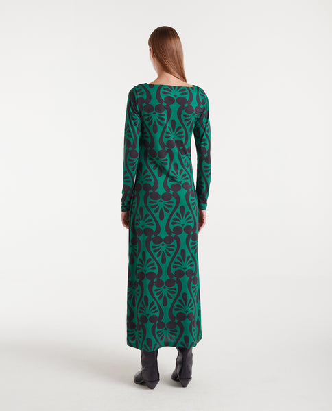 Long dress with Baroque print