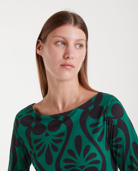 Long dress with Baroque print