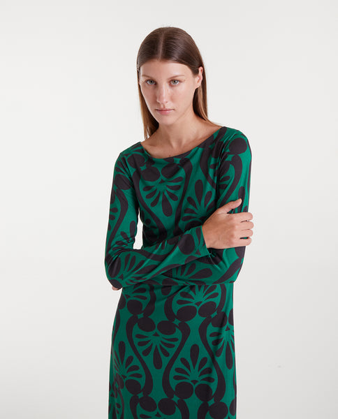 Long dress with Baroque print