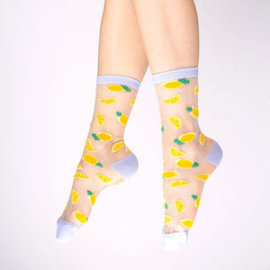 Lemon Sheer Socks