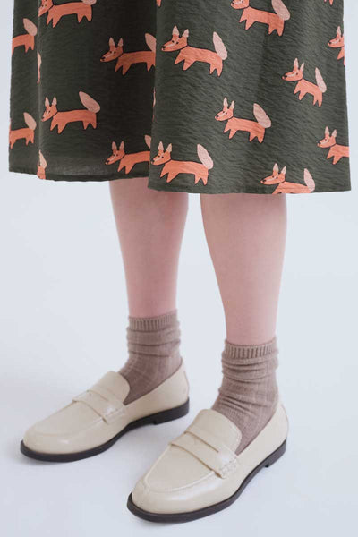 Fox Print Midi Skirt