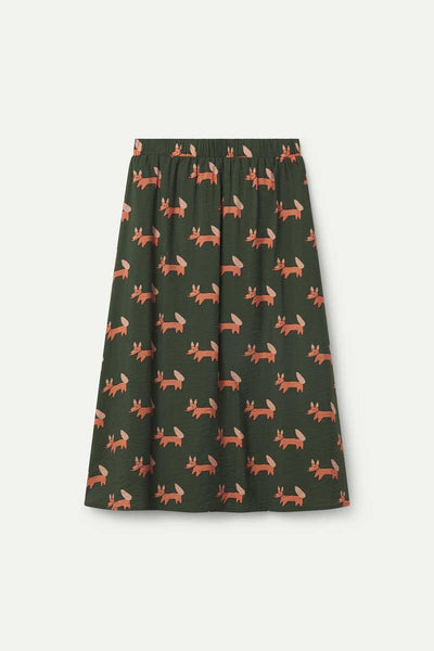 Fox Print Midi Skirt