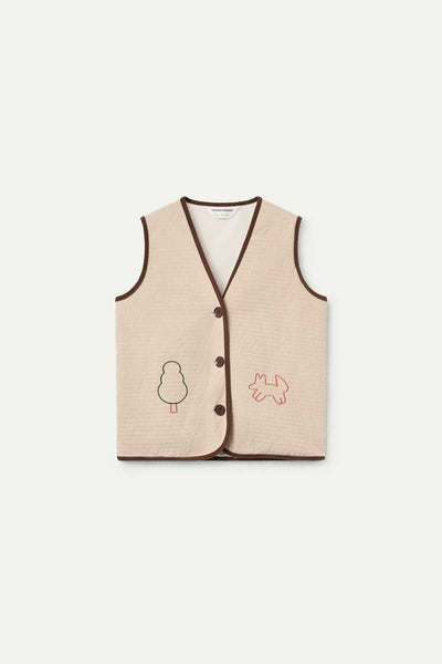Off-white corduroy vest