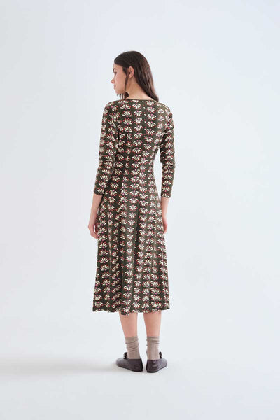 Midi Dress with Geometric Print