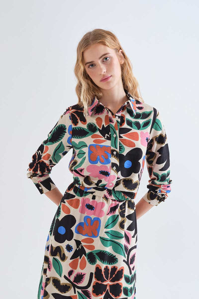 Neo Garden print shirt