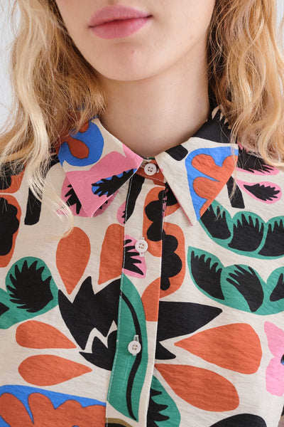 Neo Garden print shirt