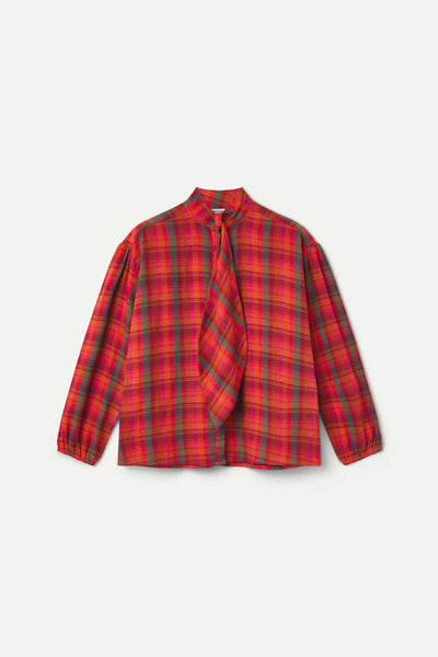 100% cotton Pink Plaid print shirt