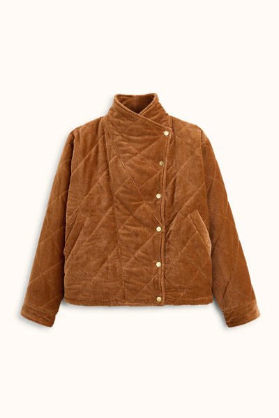 Veste Kapur - VELOURS LISSE CAJOU