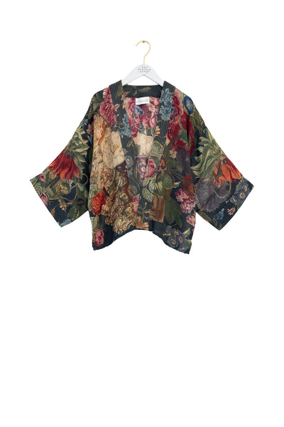 Primula Black Crepe Kimono