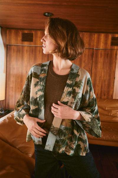 Rivers and Trees Natural Kimono