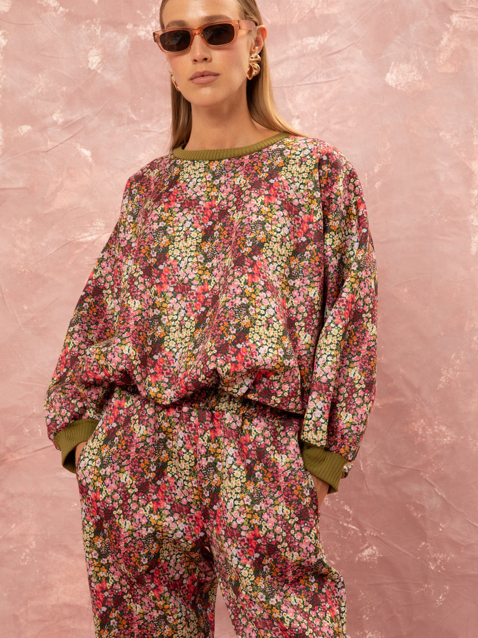 CROPPED FUTTER SWEATER - LIBERTY FLORAL