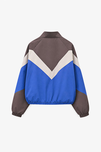 Vintage Style Bomber Jacket - Marrone
