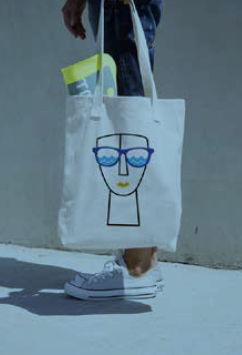 Cycladic Face Tote Bag