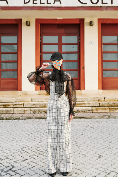 Tweed Overalls - Black