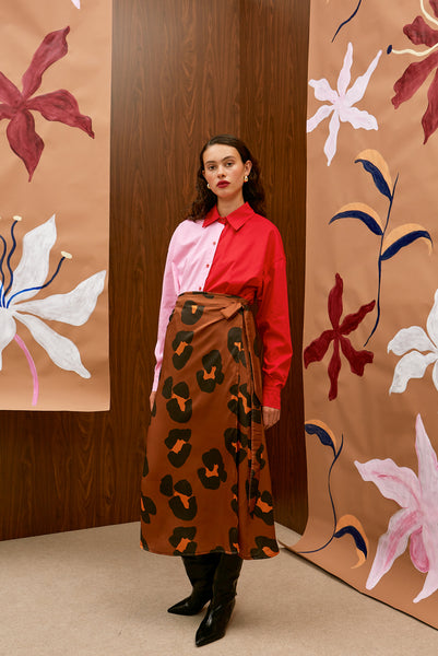 The Wrap Skirt - Leopard