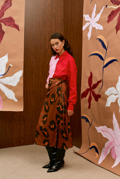 The Wrap Skirt - Leopard
