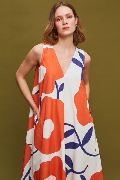 The V Long Dress - Blume
