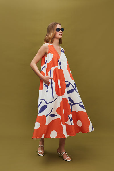 The V Long Dress - Blume