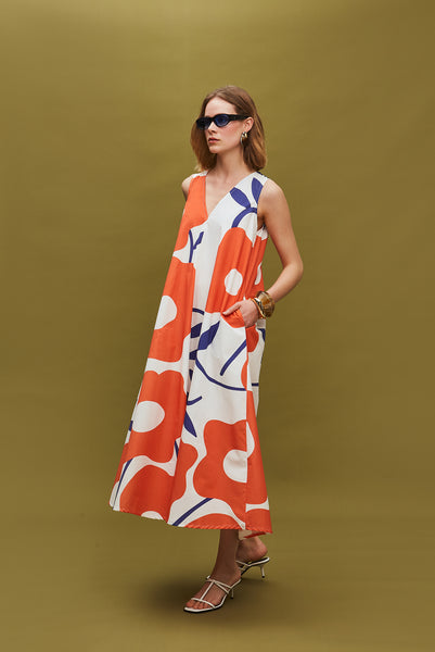 The V Long Dress - Blume