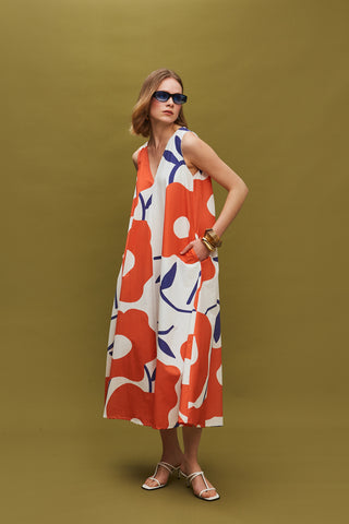 The V Long Dress - Blume