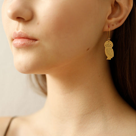 Athena's Owl Earrings