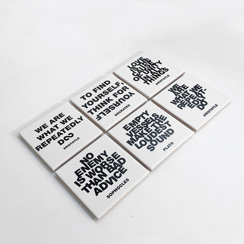 Bold Quotes Ceramic Coasters