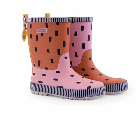 Rain boots | candy pink + faded orange + carrot orange
