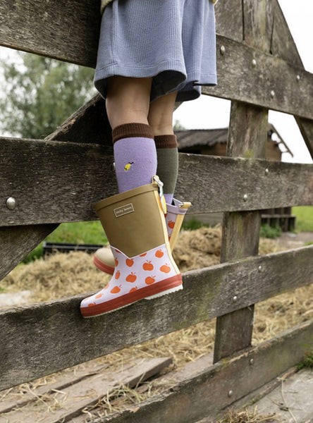 Rain boots | Special edition - mauve lilac + apple red + leaf green
