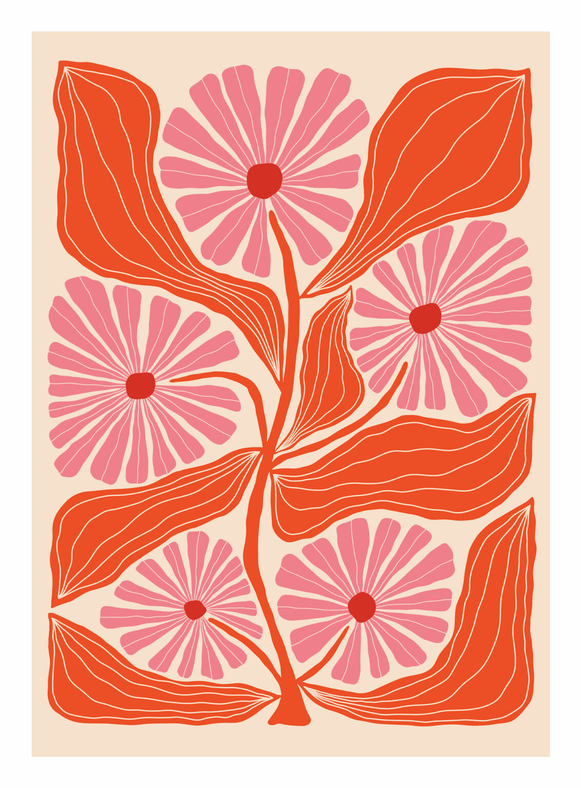 Pink flowers | 50x70 print