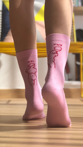 Mighty Aphrodite Socks - Pink