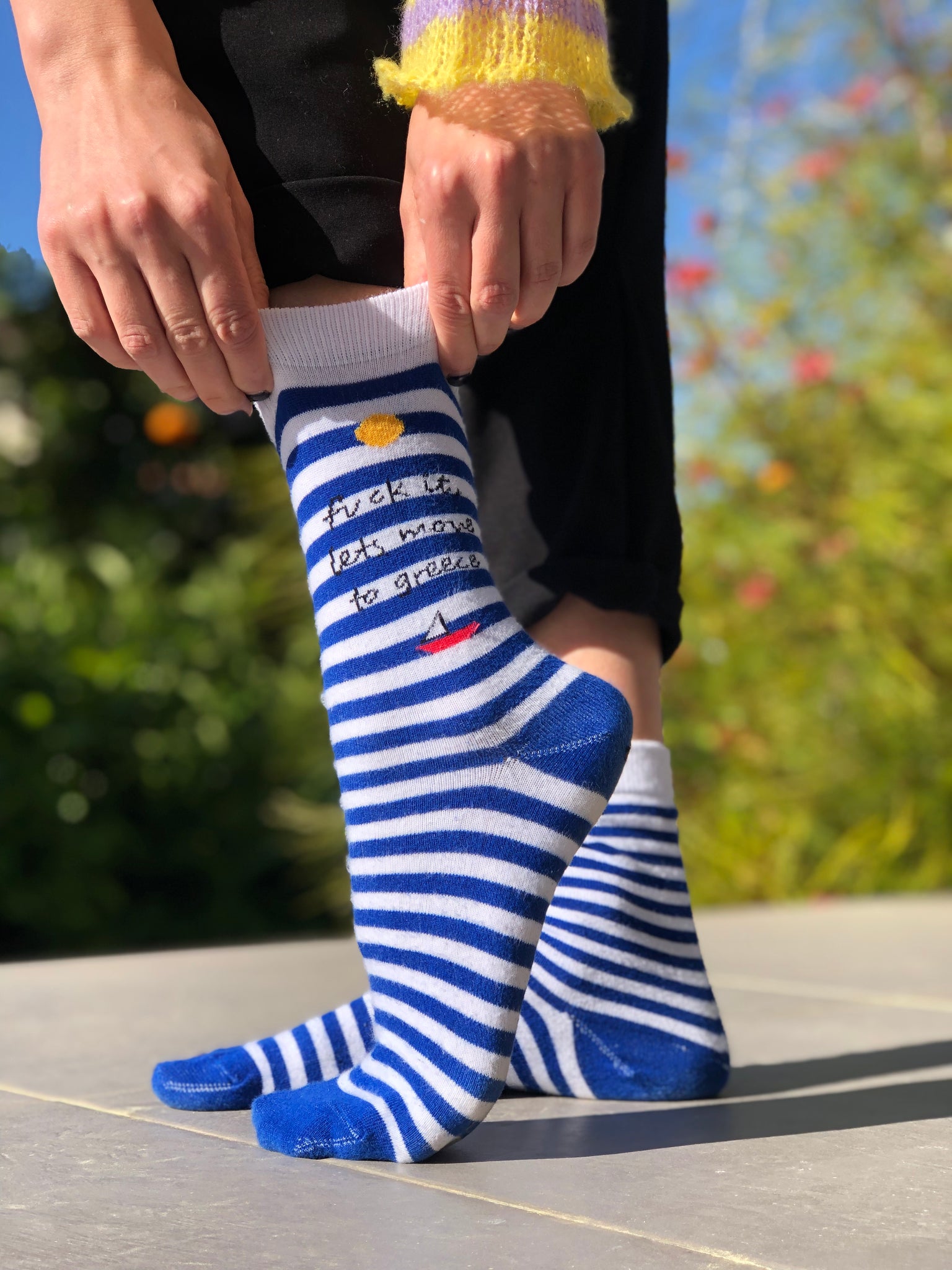 Fuck it (lets move to Greece) Socks