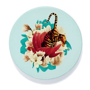 Set of 4 ceramic coasters - Tiger flower