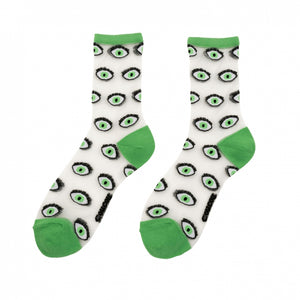 Eyes Green Sheer Socks