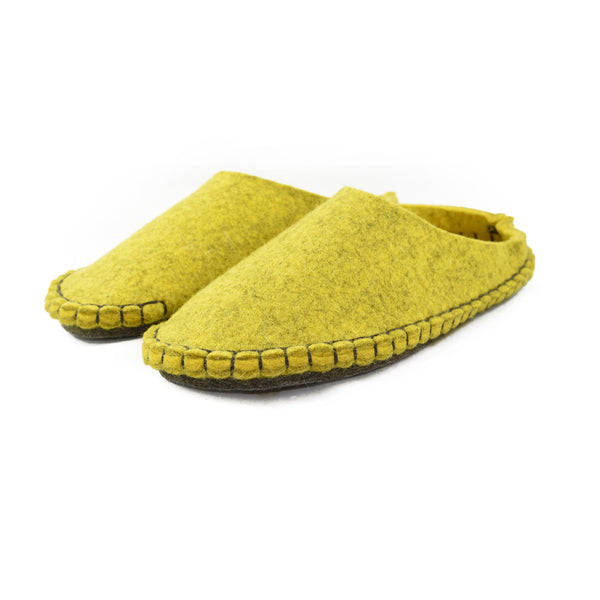 Felt Slippers - Yellow