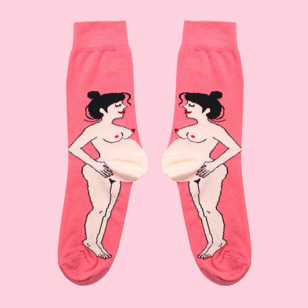 Pregnant Woman Socks
