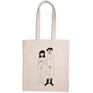 Tote Bag Naked Couple Front