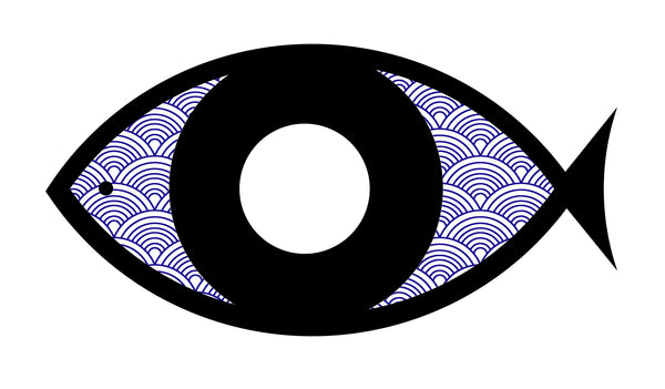 Fish-eye cushion (fish shape)